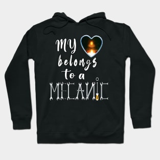 My Heart Belongs To A Mecanic Hoodie